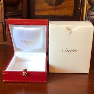 Auth. Cartier red jewel box.